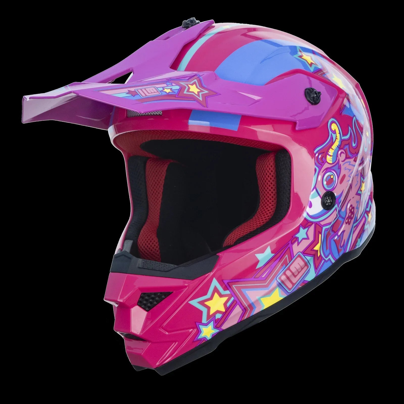 ILM Youth ATV Helmet Kids Dirt Bike Helmet Model Z705 Starlight Pony / X-Large