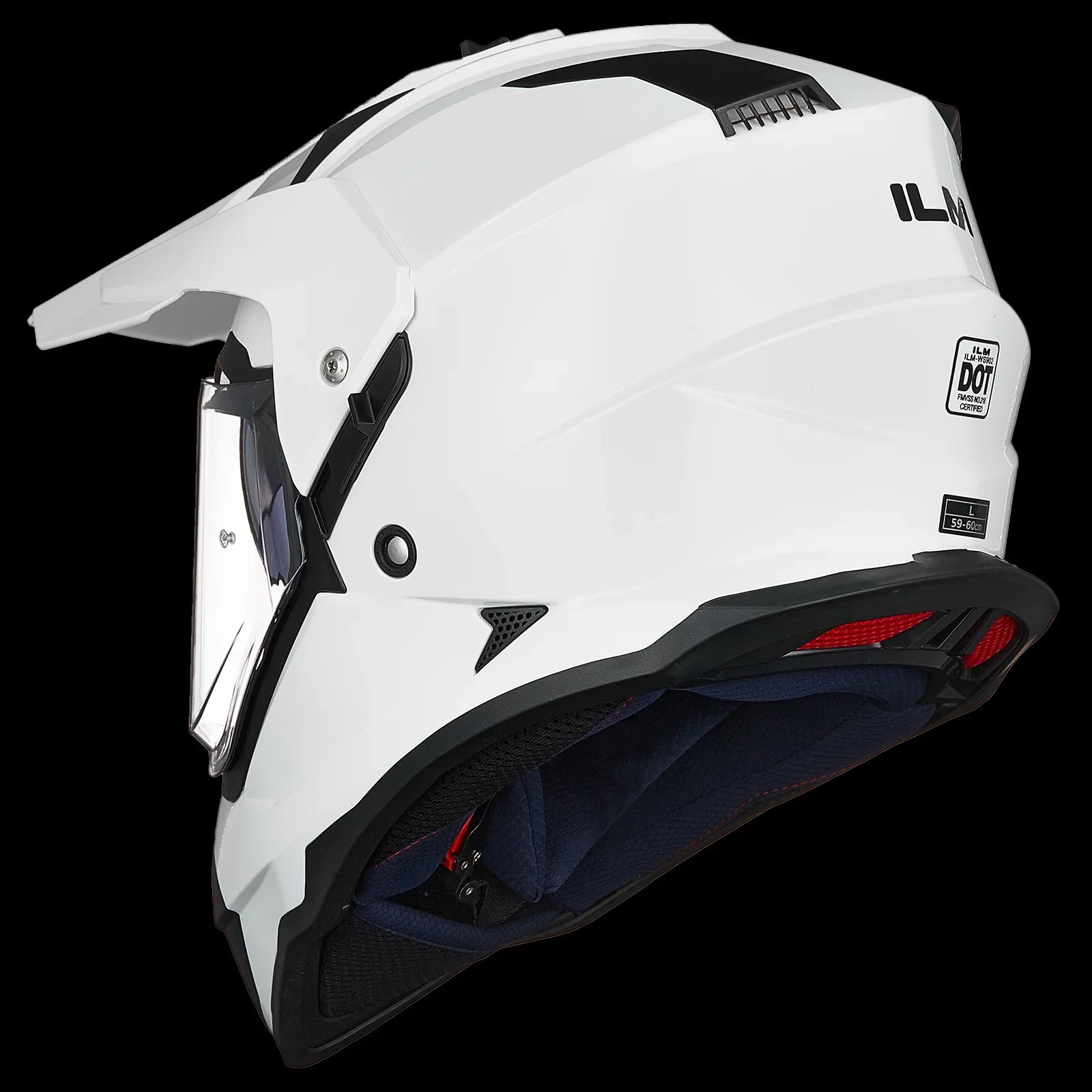 adventure riding motorcycle helmet ILM Dual Sport Adventure Motorcycle Helmet Model WS902 Red Black / XXL