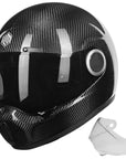 ILM Carbon Fiber Lightweight Motorcycle Helmets Full Face Retro Helmet Model F611