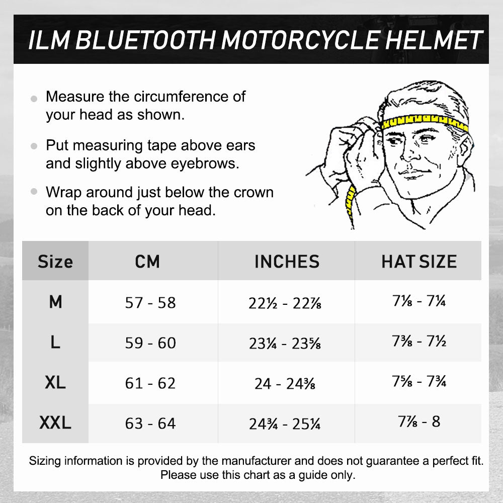 ILM Modular Flip up Full Face Bluetooth Motorcycle Helmet Model 902BT