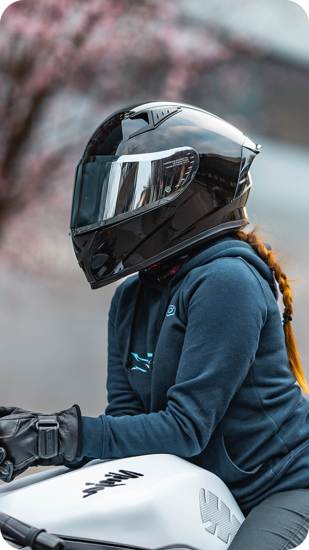 ILM Full Face Motorcycle Helmet Model Z501 Gloss Black