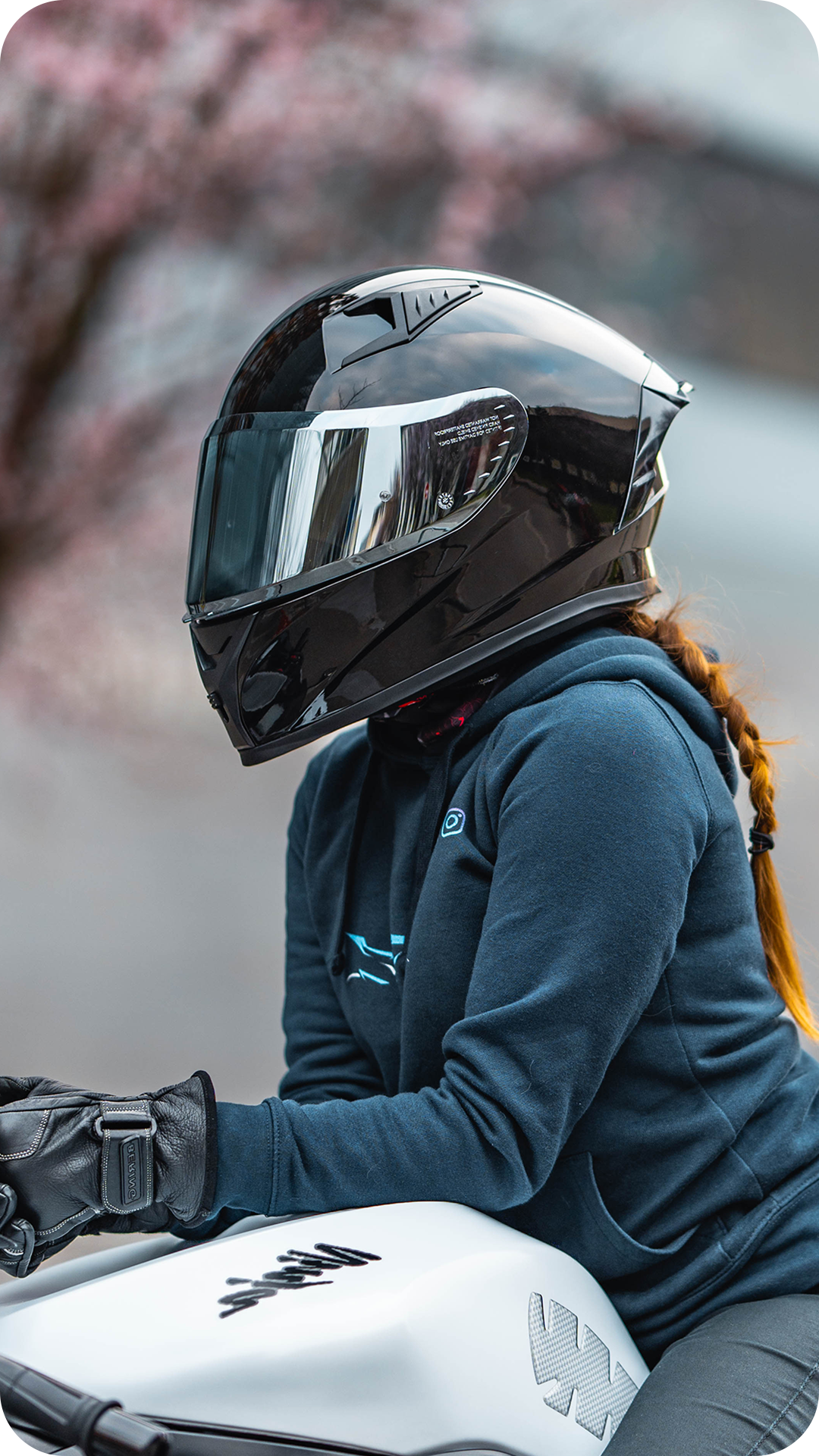 ILM Full Face Motorcycle Helmet Model Z501 Gloss Black