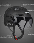 ILM E3-10L BIKE HELMET with USB Rechargeable LED Front and Back Light