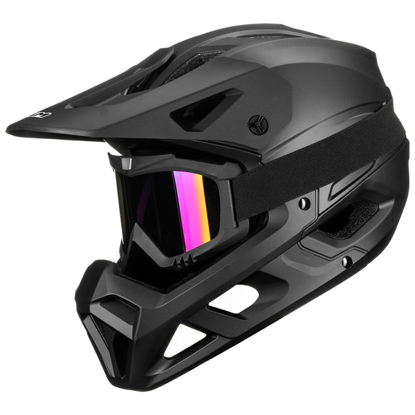 ILM Full Face Mountain Bike Helmet ASTM CPSC Adult with Adjustable Vis