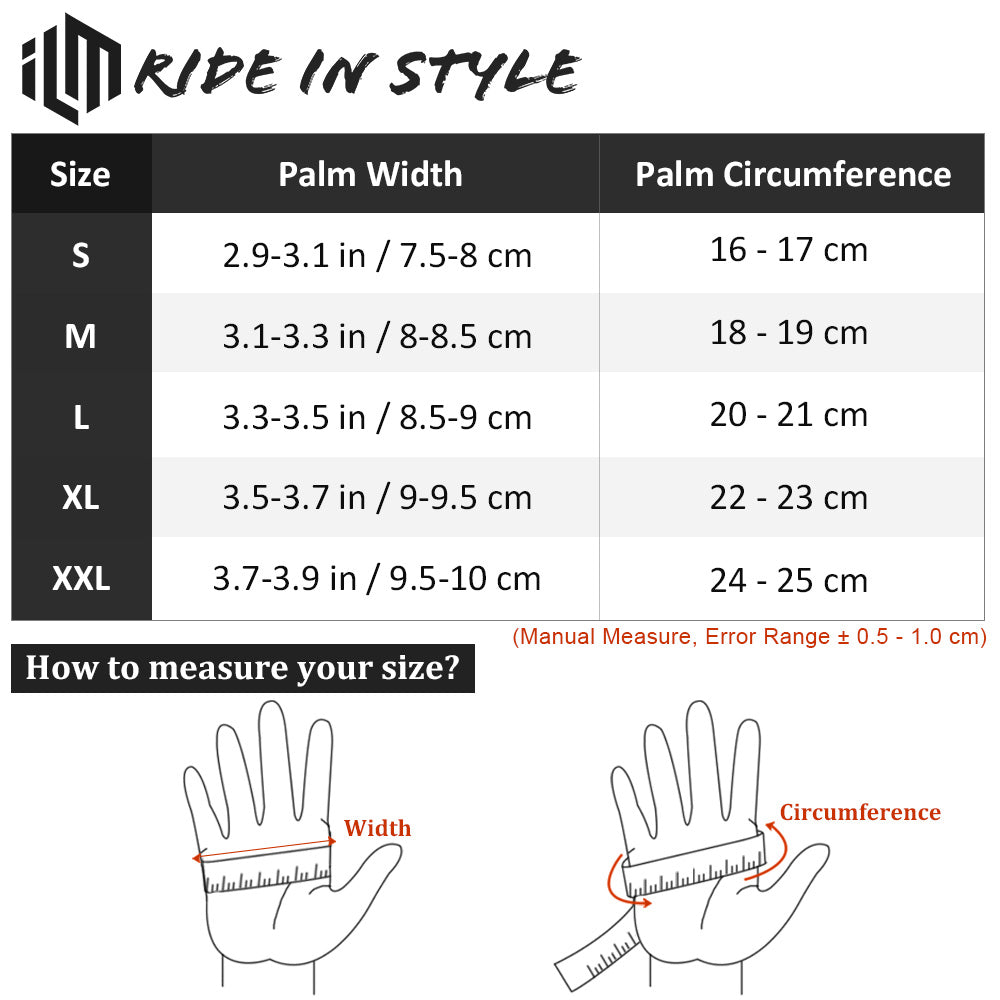 ILM Motorcycle Gloves Model GST301