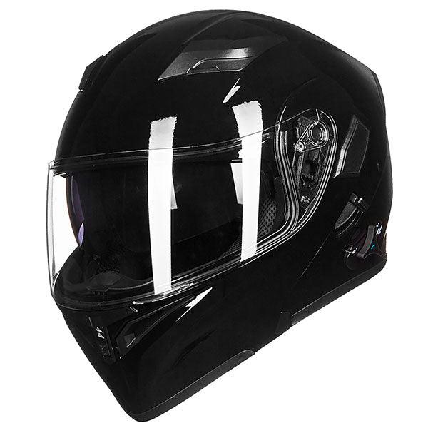 albuquerque new mexico blue thooth motorcycle helmets ILM Modular Flip up Full Face Bluetooth Motorcycle Helmet Model 902BT PRO Gloss Black / XX-Large