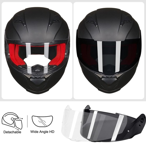 ILM Full Face Motorcycle Helmet Model 817