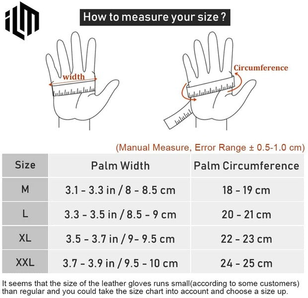 ILM Leather Gloves Model 10CL